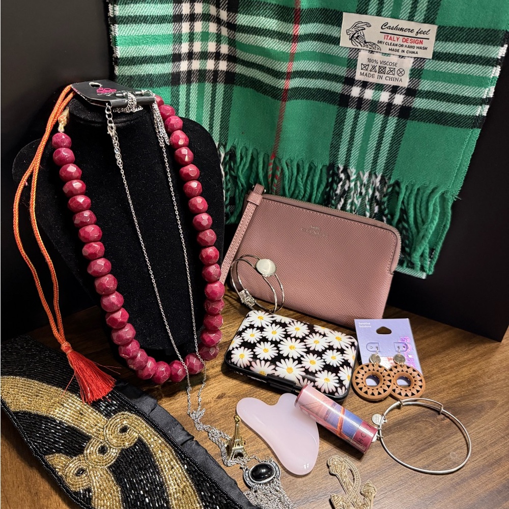 Misc Lot Clear Out Coach Wristlet, Scarf, Necklaces and more